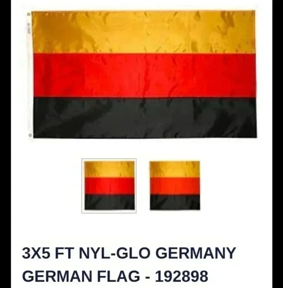 3X5 FT NYL-GLO GERMANY GERMAN FLAG - Picture 1 of 3